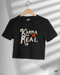 Karm is Real Typography Crop Tee