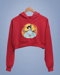 Little Krishna Crop Hoodies for Women