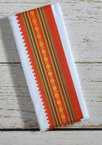 Premium White Angavasthram ( Gamcha ) for Dhoti 1 Pcs