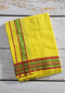 Men Red 9x5 6 Inch Yellow Border Color Dhoti with Angavasthram ( Gamcha )