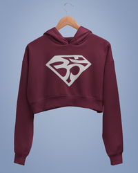 Power of OM Crop Hoodies for Women