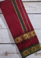 Men Premium Maroon 9x5 6 Inch Jacquard Border Color Dhoti with Angavasthram ( Gamcha )