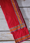 Men Red 9x5 6 Inch Red Color Dhoti with Angavasthram ( Gamcha )