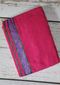 Men Red 9x5 6 Inch Pink Color Dhoti with Angavasthram ( Gamcha )